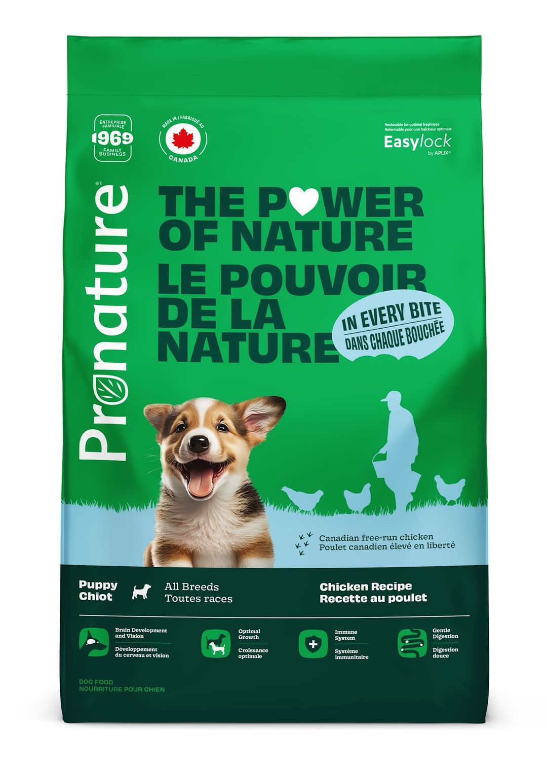 PRONATURE - Chicken Recipe for All Breeds Puppies, Format: 11.3kg