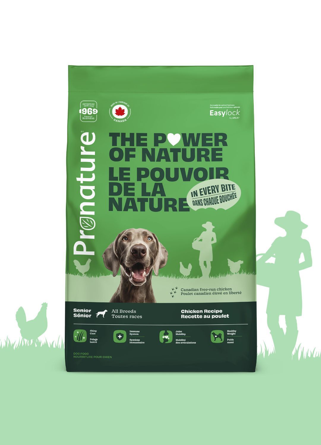 PRONATURE - Chicken Recipe for All Breeds Senior Dogs, Format: 11.3kg