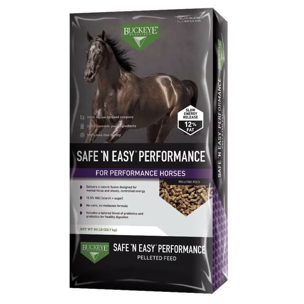BUCKEYE - Safe 'N Easy Performance Pelleted Feed, Size: 50lb