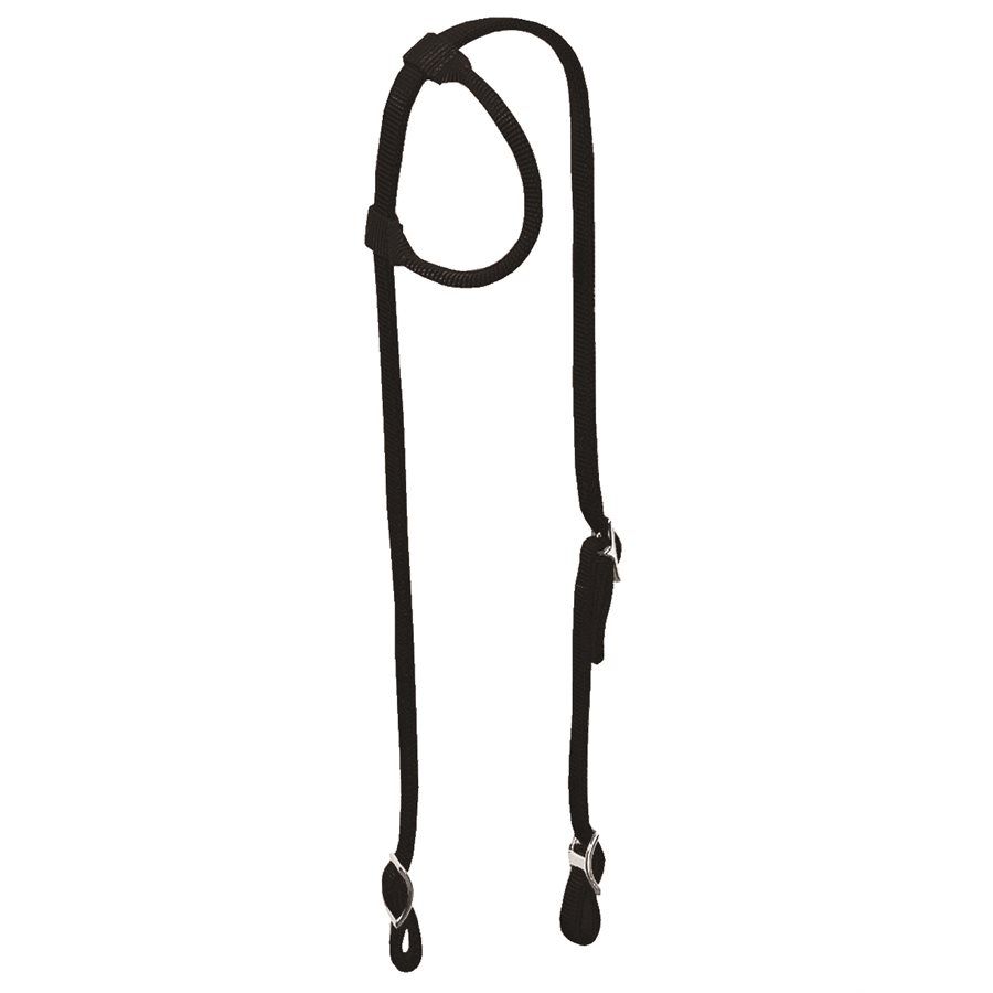 WEAVER - Sliding Ear Nylon Headstall, Colour: Noir
