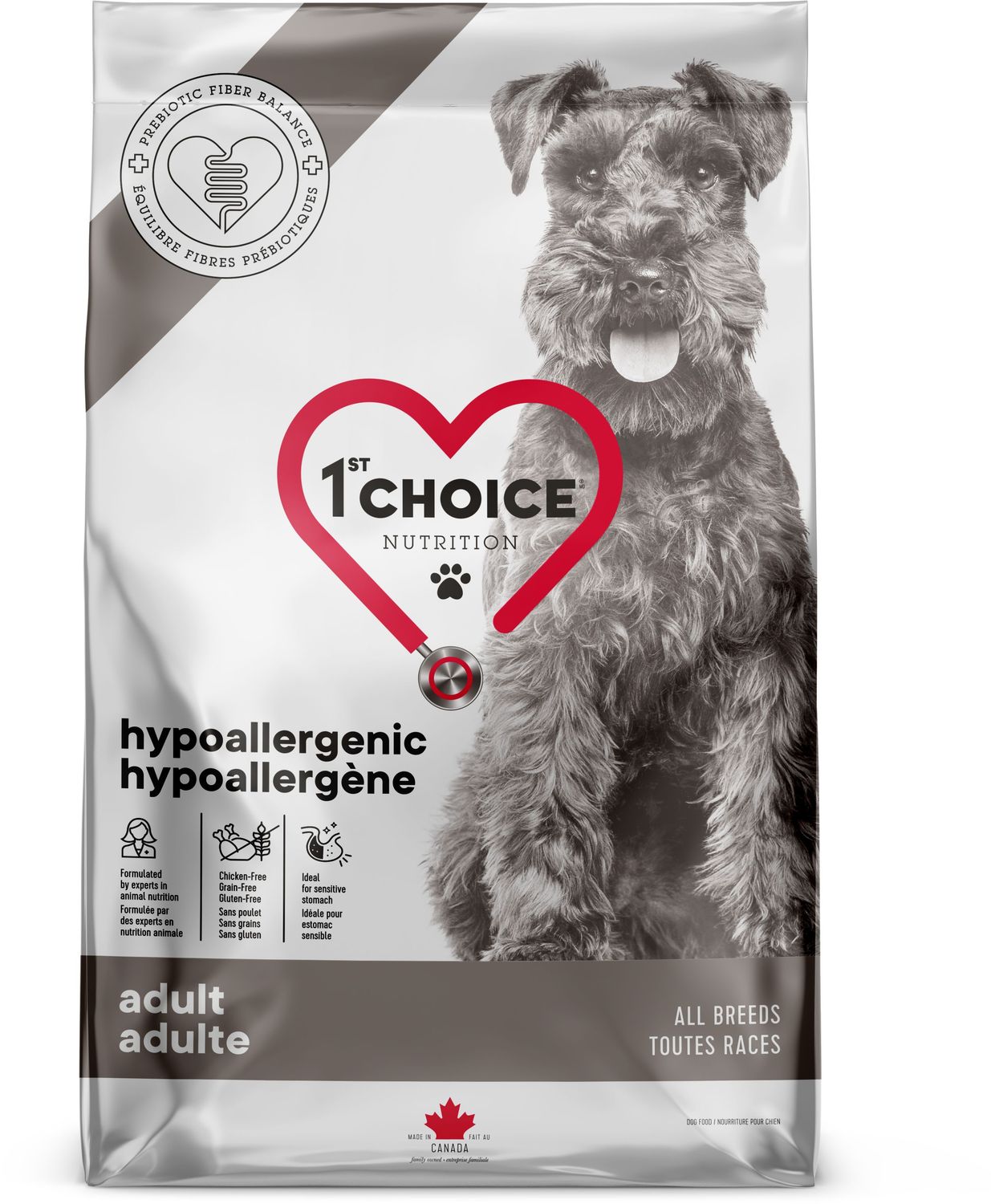 1st CHOICE - Hypoallergenic Duck Recipe for All Breeds Adult Dogs, Format: 2kg
