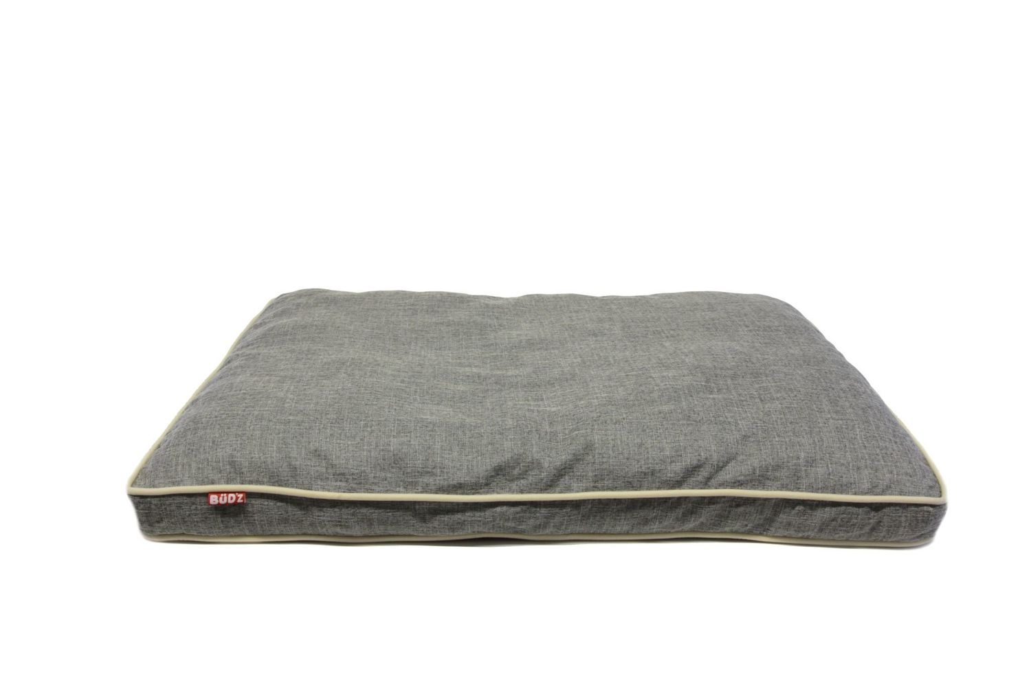 BUD'Z - Cushion-Style Deluxe Flat Bed for Dogs, Size: 35''x23'', Colour: Gris