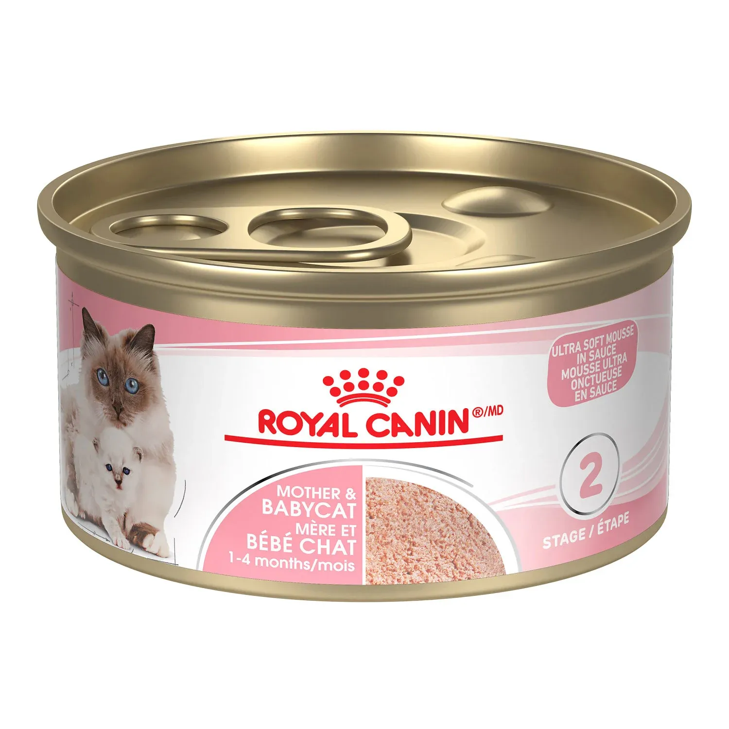 ROYAL CANIN - Mother &amp; Babycat Ultra Soft Mousse in Sauce Canned Cat Food, Size: 85g