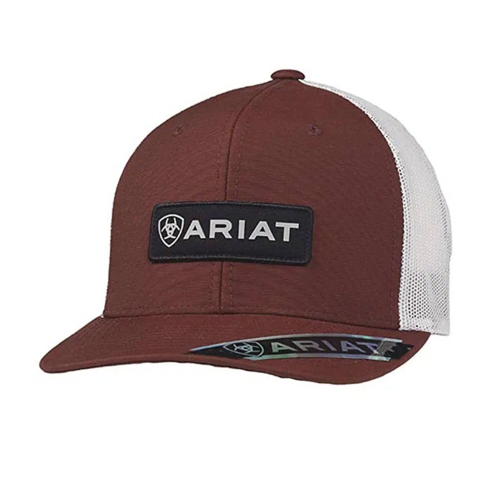 ARIAT - Rectangle Logo Brick Red Cap, Size: One Size