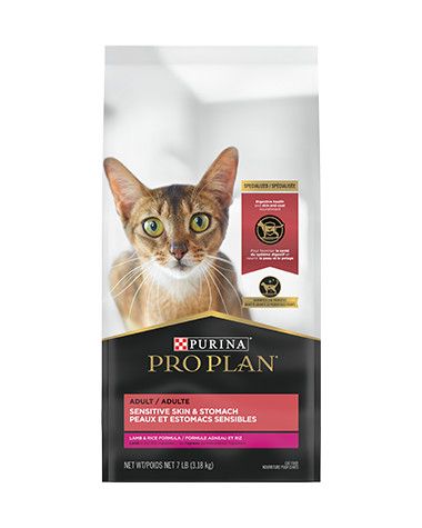PROPLAN - Sensitive Skin &amp; Stomach Formula for Cats, Flavor: Agneau &amp; Riz, Format: 3.18kg