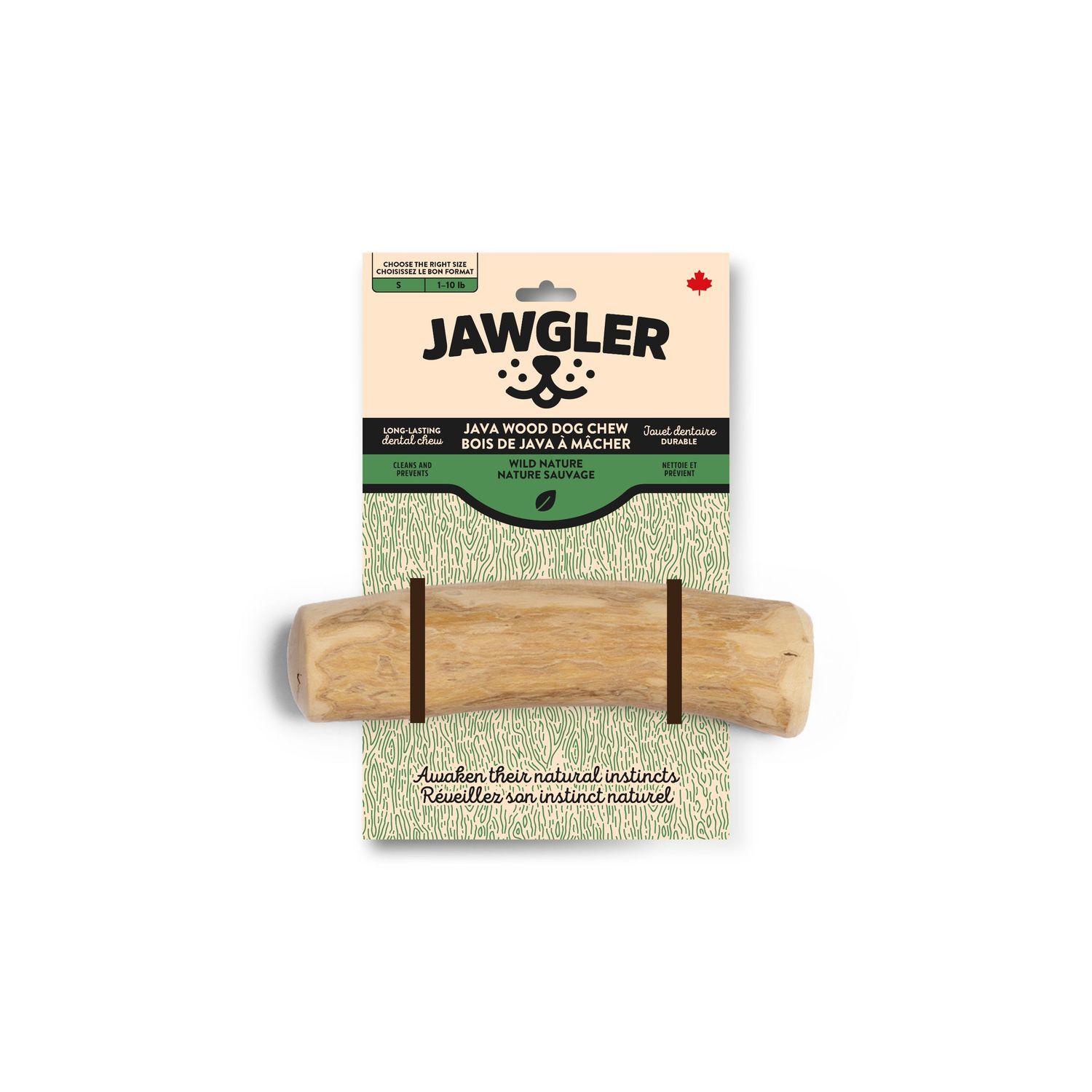 JAWGLER - Wild Nature Java Wood Dog Chew, Size: Small