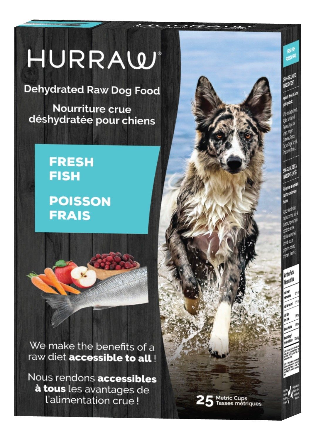 HURRAW - Fresh Fish Dehydrated Raw Dog Food, Format: 25 Tasses