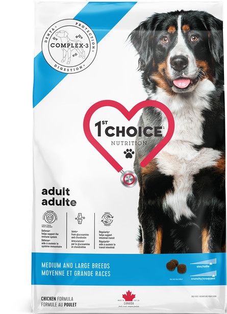 1st CHOICE - Medium and Large Breeds Adult Dogs Chicken Formula, Format: 14kg