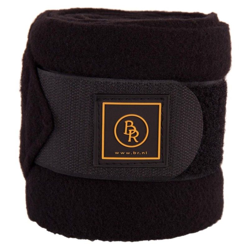 BR EQUESTRIAN - Event Fleece Bandages, Color: Noir, Grandeur: 3 mètres