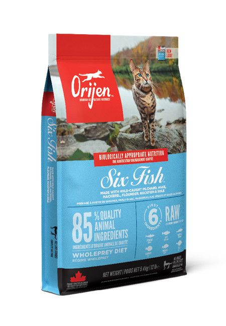 ORIJEN - SIX FISH - Dry cat food, Format: 5.4kg