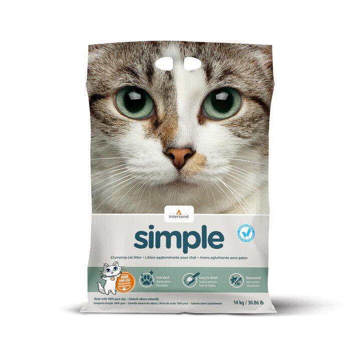 INTERSAND - "Simple" Clumping Cat Litter, Size: 14kg