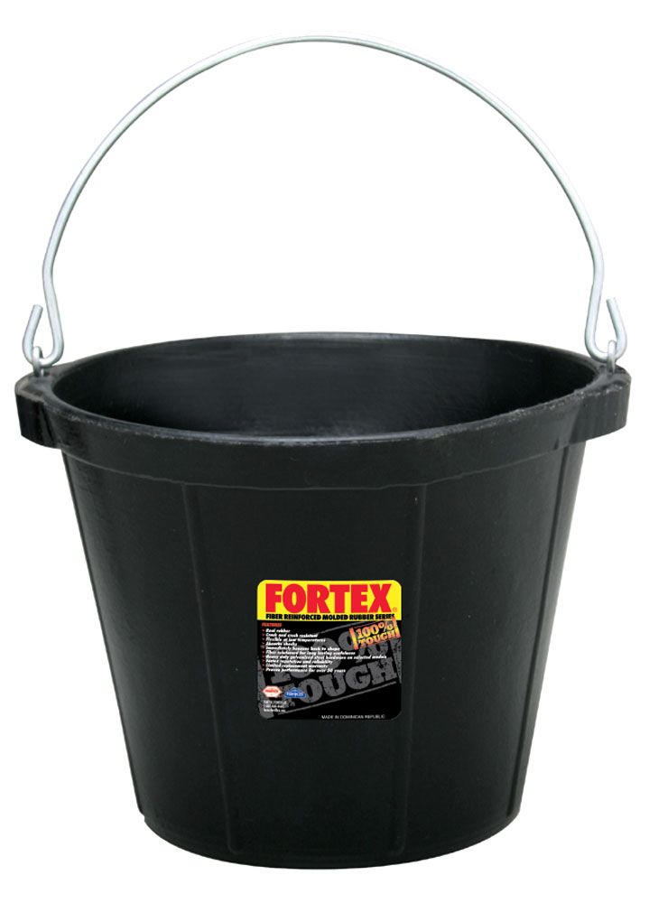 FORTEX - Standard Rubber Pail 10QT, Capacity: 10QT