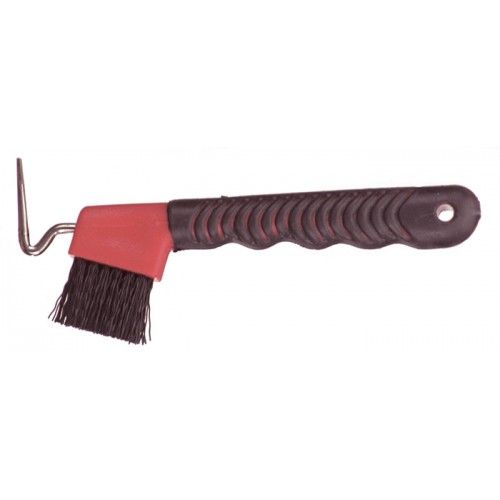 WESTERN RAWHIDE - Cure-Pied avec Manche en Caoutchouc, Couleur: Rouge