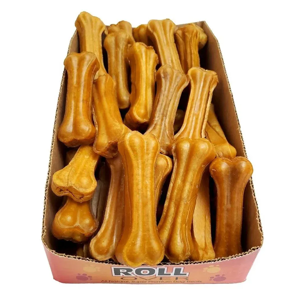 ROLLOVER - Pressed Porkhide Chews, Size: Small