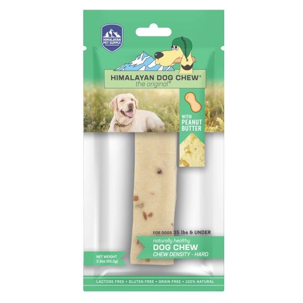 HIMALAYAN DOG CHEW - Os de fromage de Yack, Format: 8'' (jusqu'à 15lbs) 3Pack, Saveur: Beurre d'arachide