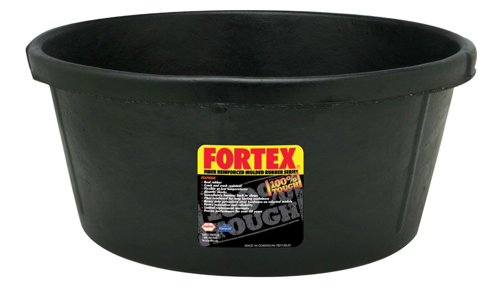 FORTEX - Bushel Rubber Utility Tub 6Gal, Colour: Noir