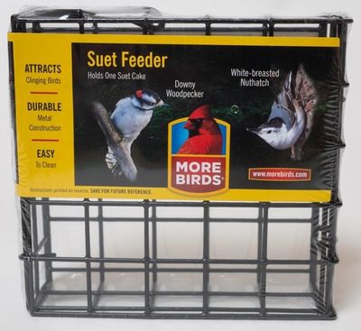 MORE BIRDS - Suet Cage Bird Feeder