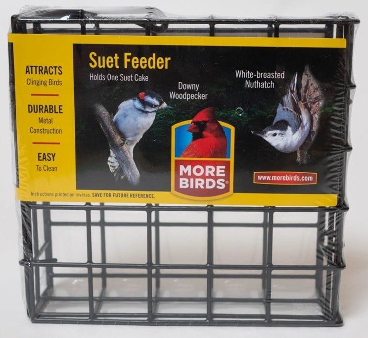 MORE BIRDS - Suet Cage Bird Feeder