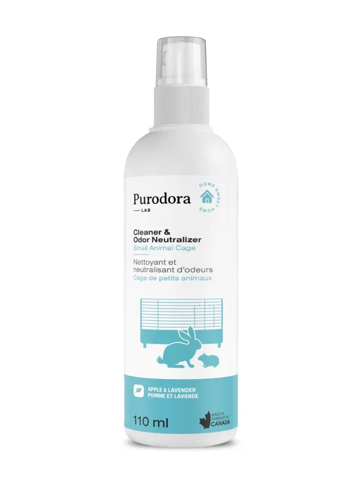 PURODORA LAB - Small Animal Cage Cleaner &amp; Odor Neutralizer, Size: 110ml