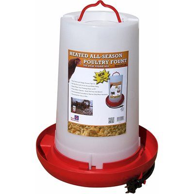 FARM INNOVATORS - Traditional heated waterer, Format: 3 Gallons