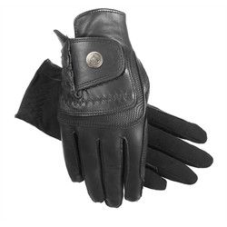 SSG - Hybrid leather gloves, Color: Noir, Size: 6