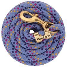WEAVER - Poly Lead Rainbow Rope with Brass Snap, Color: Lavande/Moutarde/Mauve/Framboise