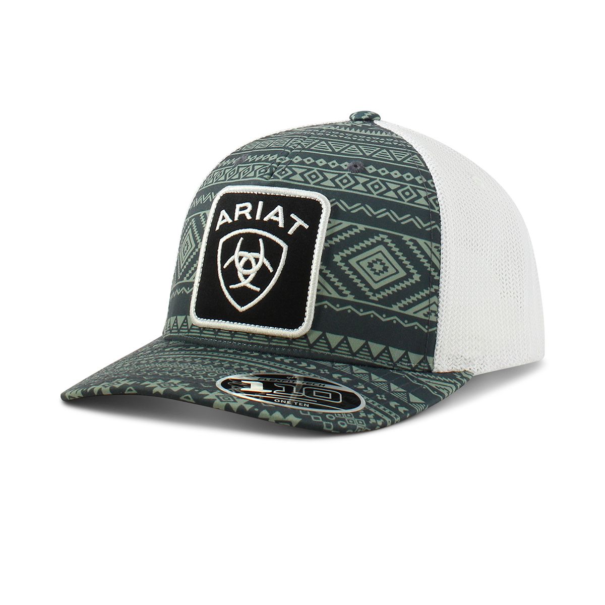 ARIAT - Western Aztec Center BallCap, Colour: Vert