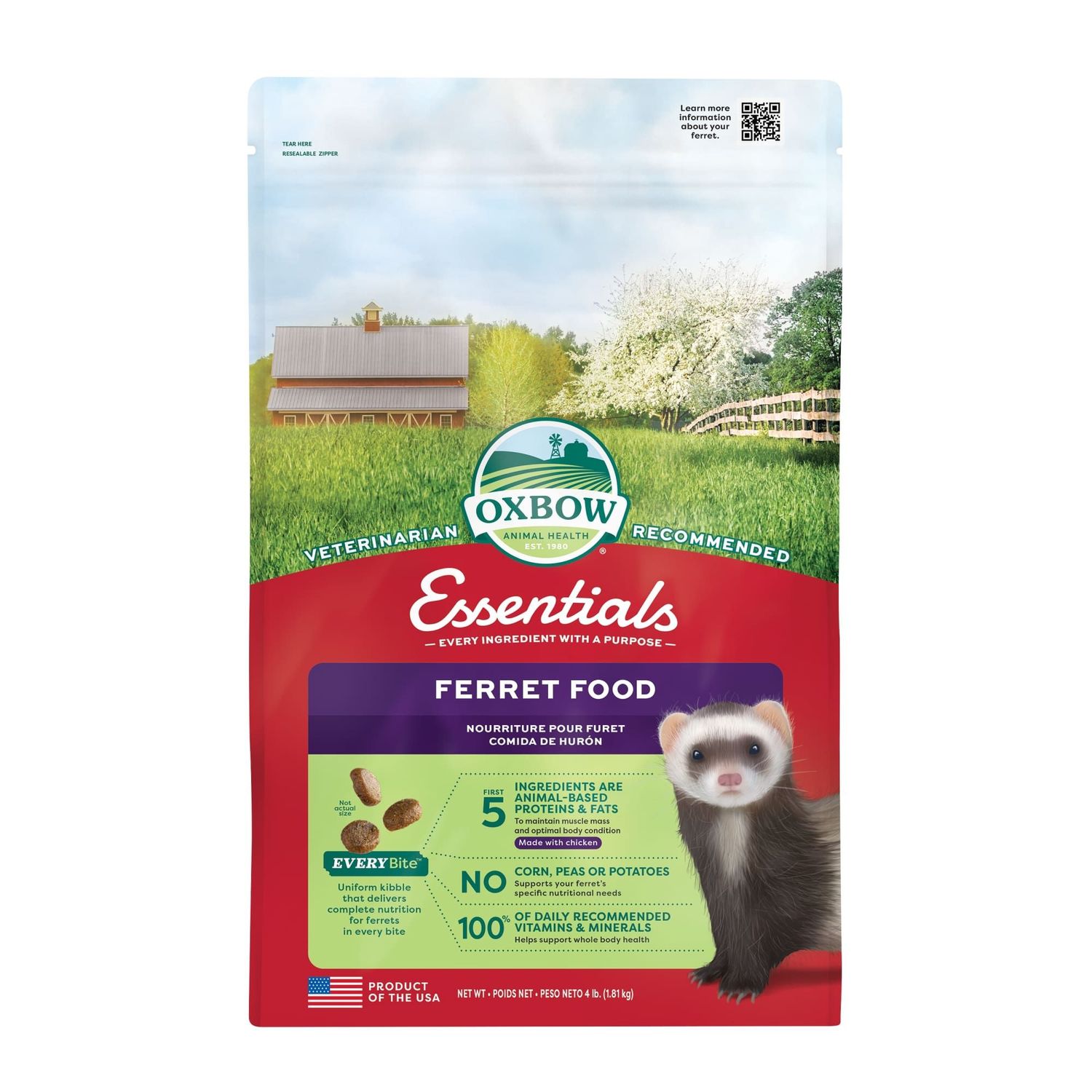 OXBOW - Ferret food, Format: 4lbs