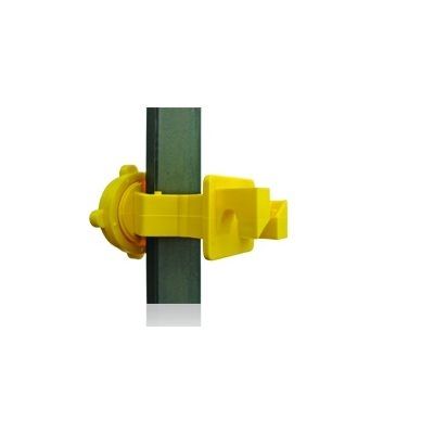 MATÉLEVAGE - T-Post screw-on insulator Yellow, Type: EMB/25