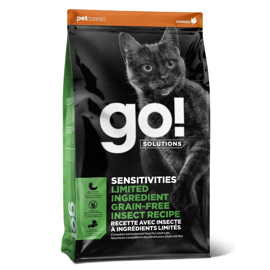 PETCUREAN - GO ! Insect Grain-Free Limited Ingredient Cat Food, Size: 3lbs