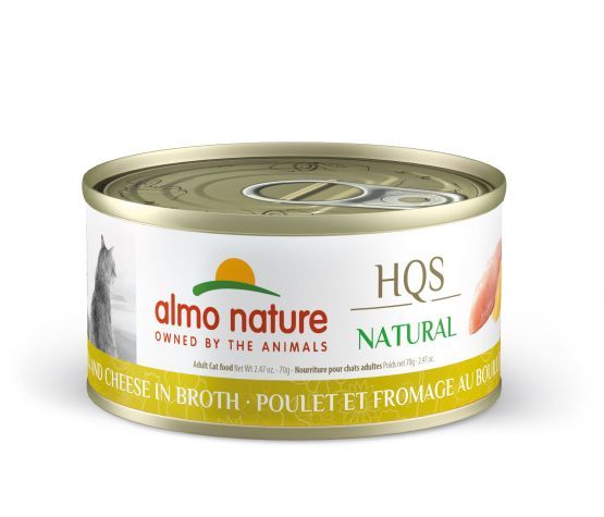 ALMO NATURE - HQS Natural - Chicken &amp; Cheese in Broth, Format: 70g