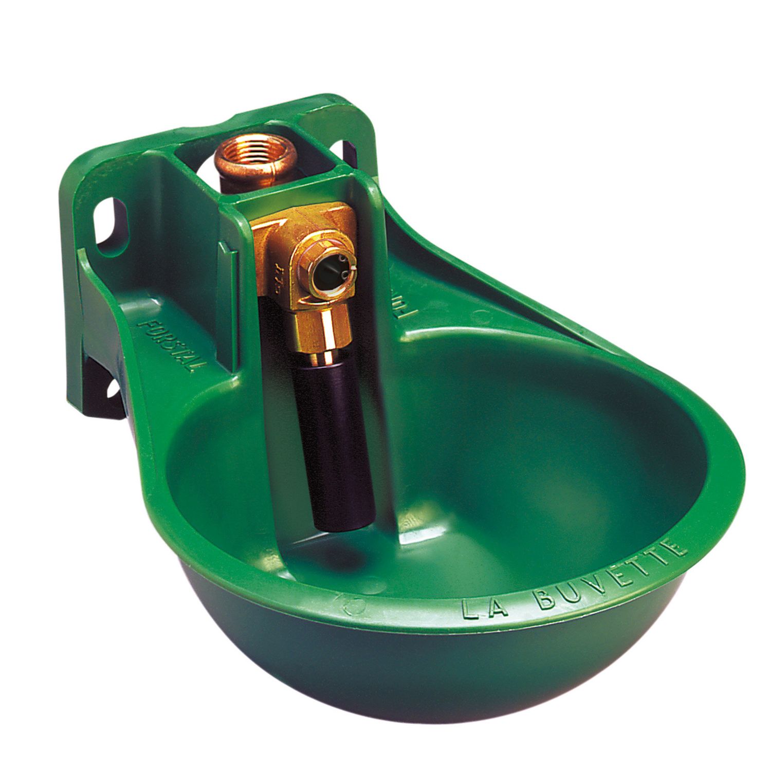 LA BUVETTE - Synthetic Bowl Drinker with Tube Valve, Colour: Vert