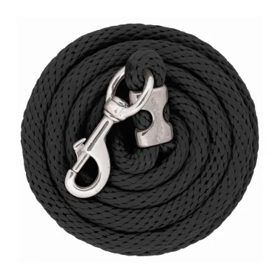 WEAVER - Poly Lead Black Rope with Chrome Brass Snap
