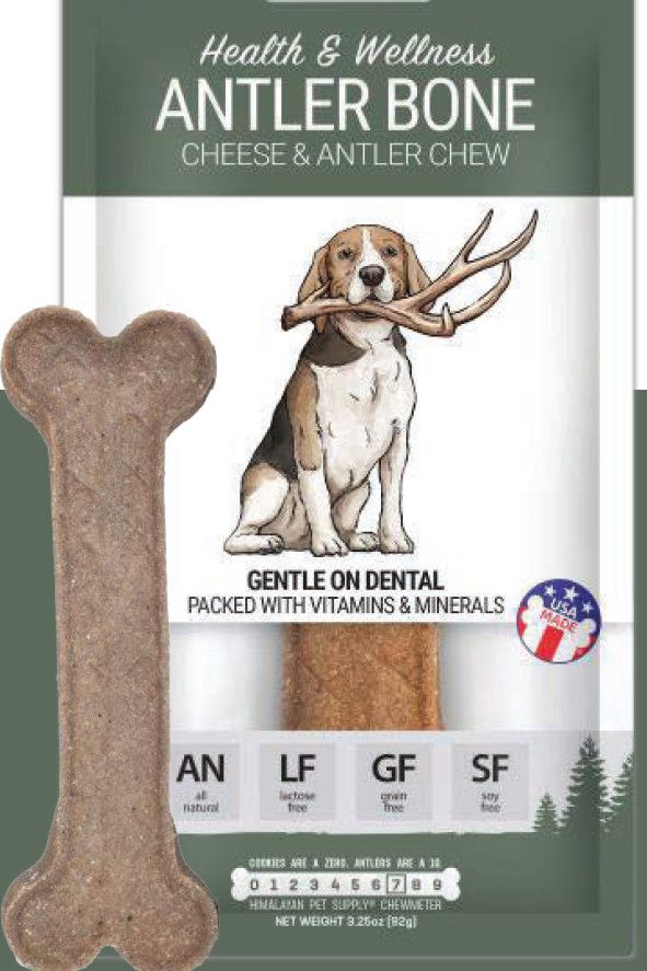 HIMALAYAN DOG CHEW - Dental bones Cheese &amp; antlers, Format: Moyen (3.25oz)