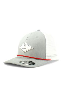 ARIAT - Unisex Red Rope SnapBack Diamond Patch Cap
