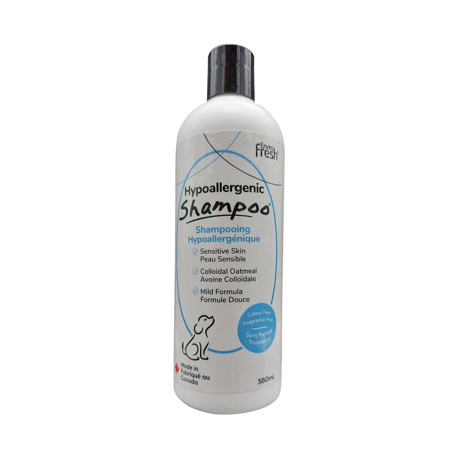ENVIROFRESH - Hypoallergenic dog shampoo, Type: Sans parfum, Format: 380ml