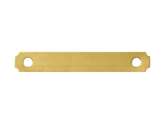 IMARC - Brass engraving plate for bridle, Type: Notched, Size: 3/8'' x 2-1/2''