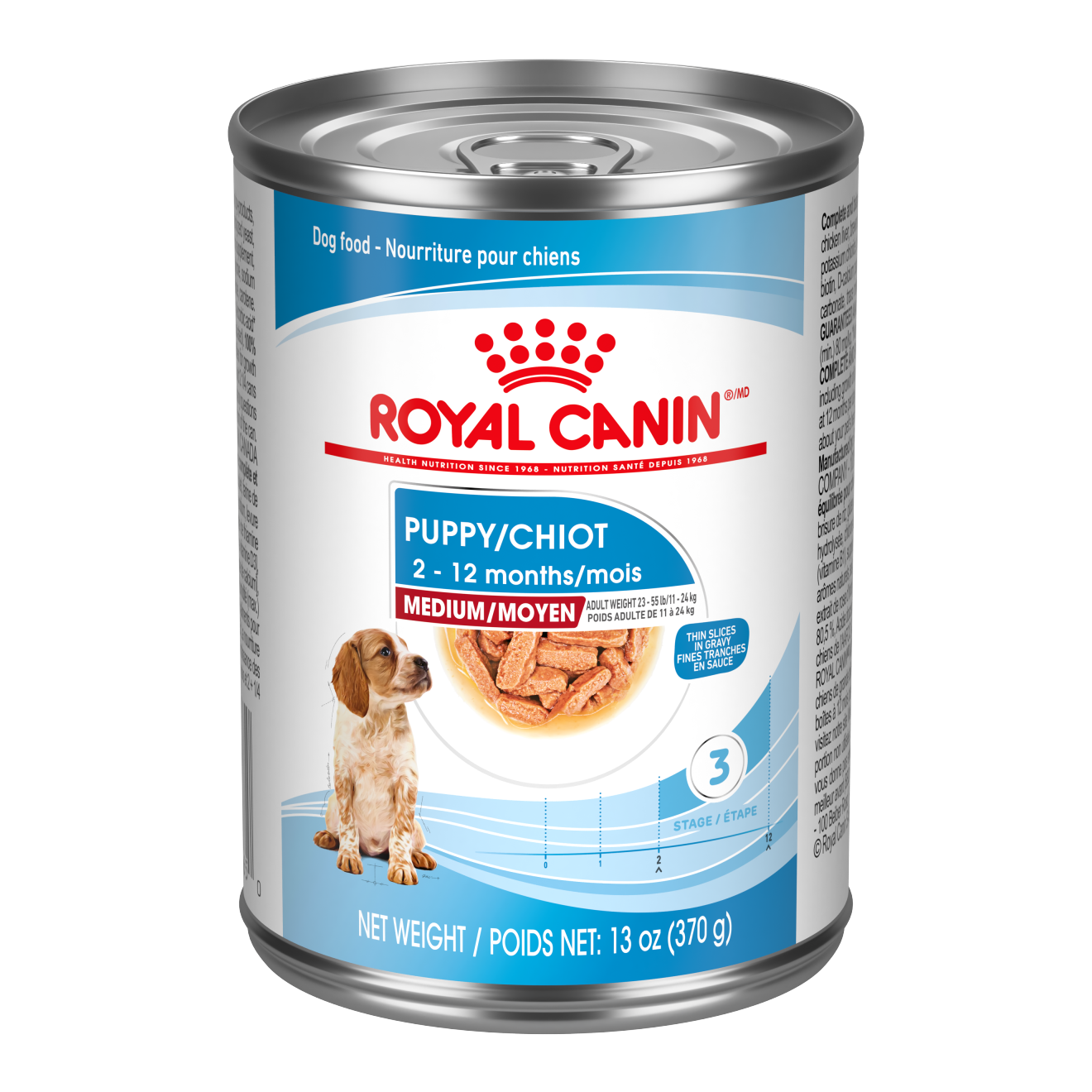 ROYAL CANIN - Medium Puppy Thin Slices in Gravy Canned Dog Food, Size: 370g