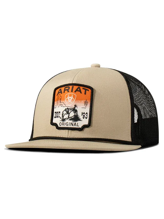 ARIAT - Desert Scene Patch Western Cap, Colour: Khaki