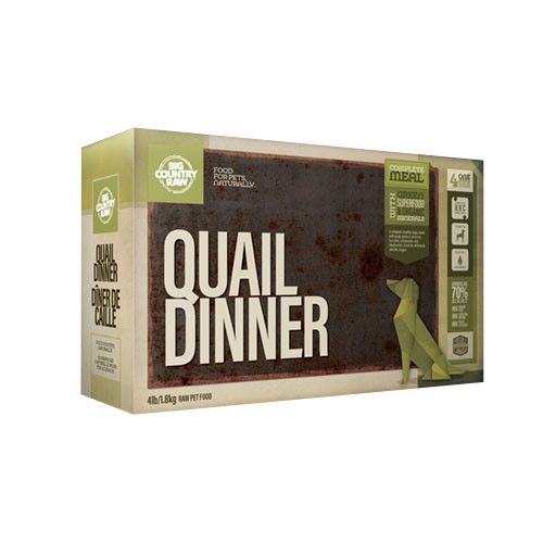 BIG COUNTRY RAW - Quail Dinner, Format: 4lbs (4x1lb)