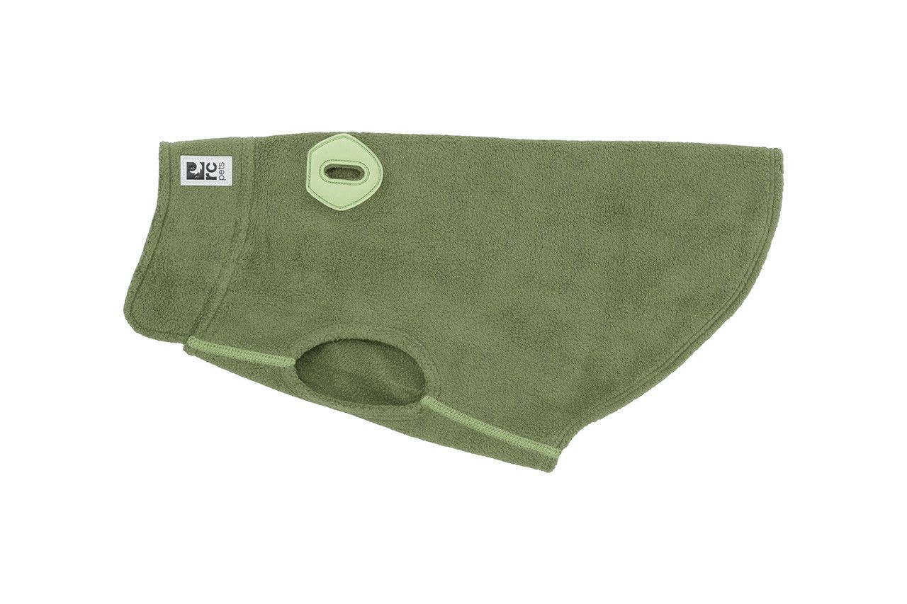 RC PETS - Dark Olive Baseline Fleece Pullover, Size: 8