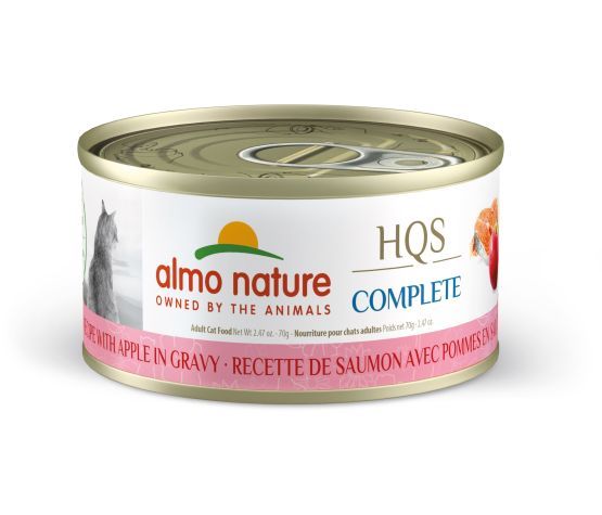 ALMO NATURE - HQS Complete Salmon &amp; Apple in Gravy, Format: 70g