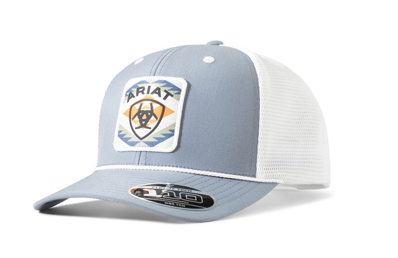 ARIAT - FlexFit 100 Southwest Blue Patch Cap, Size: O/S