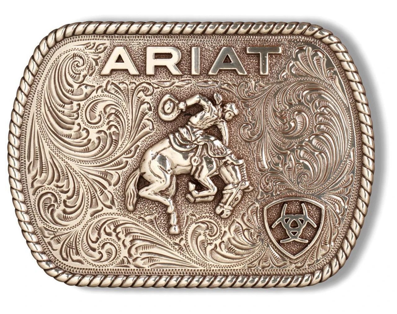 ARIAT - Saddle Bronc Silver Belt Buckle, Colour: Argent