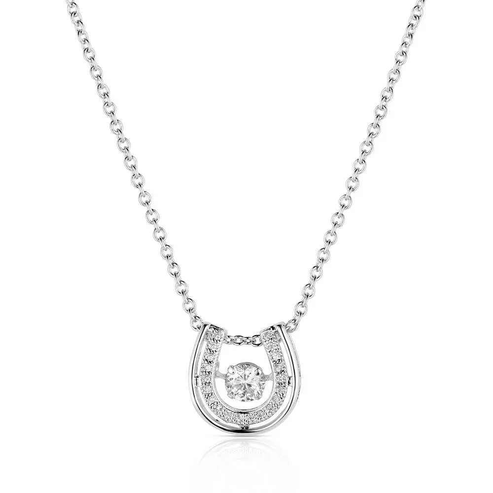 MONTANA SILVERSMITHS - Dancing with Luck Horseshoe Necklace