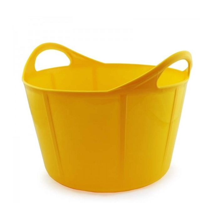 AGRICLÉ - Flexible Heavy Duty Plastic Bucket, Colour: Jaune, Capacity: 17L