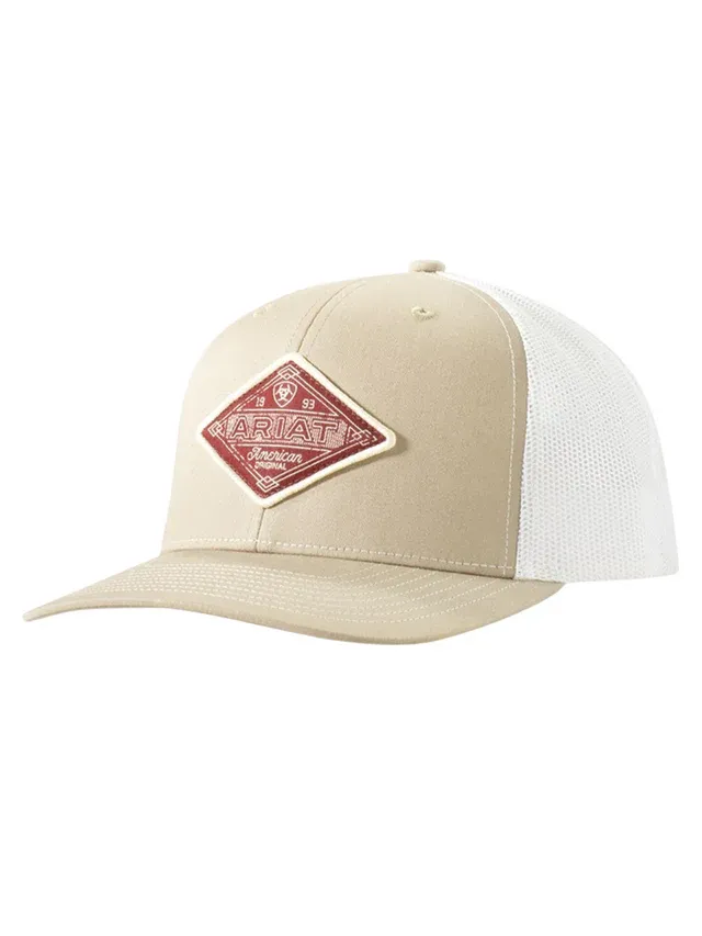ARIAT - Diamond Patch American Cap, Colour: Crème