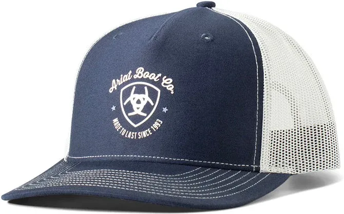 ARIAT - Printed Boot Co. Since 1993 Logo Hat, Colour: Bleu Marin