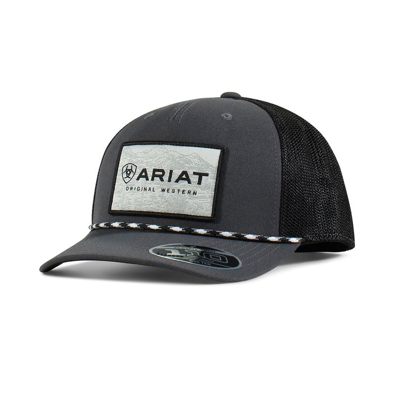 ARIAT - SnapBack FlexFit 100 Rope Detail Charcoal Cap