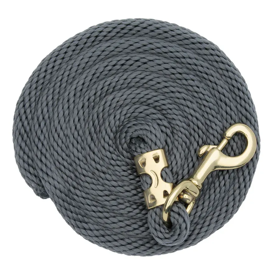 WEAVER - Poly Lead Graphite Rope with Brass Snap, Size: 8'